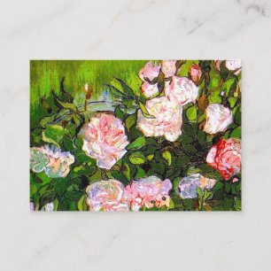 Van Gogh Still Life mit rosa Roses Begleitkarte