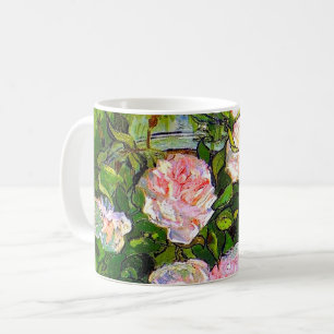 Van Gogh Still Life mit rosa Roses Kaffeetasse