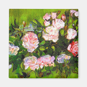 Van Gogh Still Life mit rosa Roses Magnet