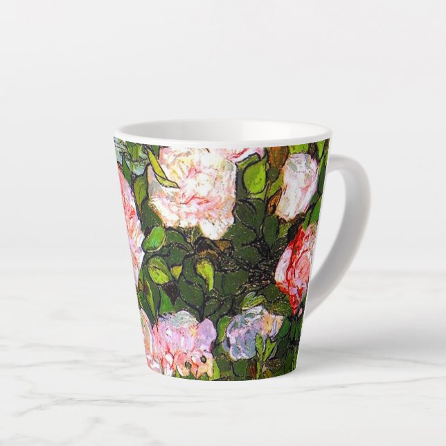 Van Gogh Still Life mit rosa Roses Milchtasse (Rechte Ecke)