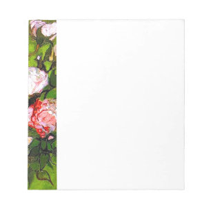 Van Gogh Still Life mit rosa Roses Notizblock