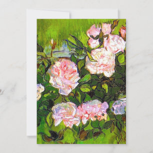 Van Gogh Still Life mit rosa Roses Save The Date