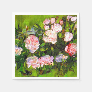 Van Gogh Still Life mit rosa Roses Serviette