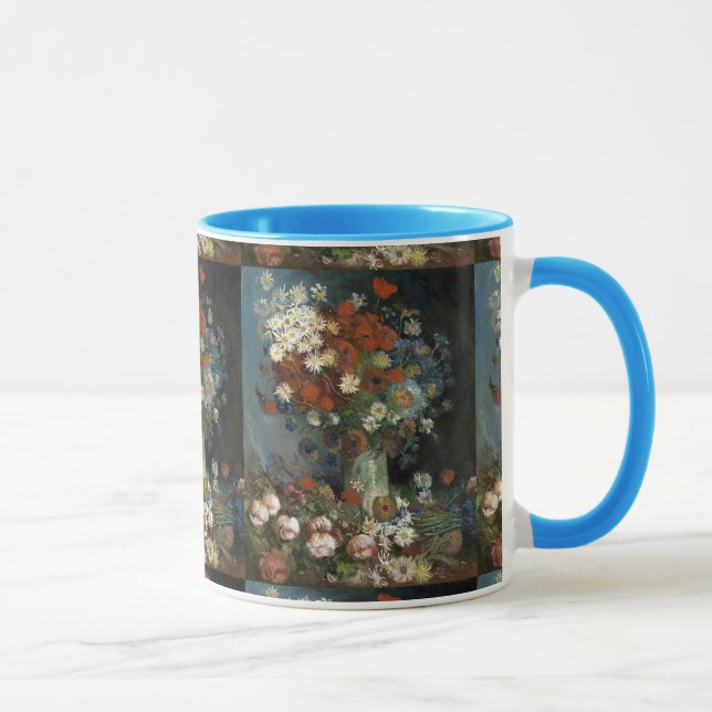 Van Gogh Still Life mit Wiese-Blume und Rose Tasse (Rechts)