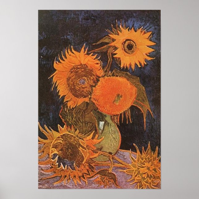 Van Gogh - Still Life with 5 Sunflowers Poster (Vorne)