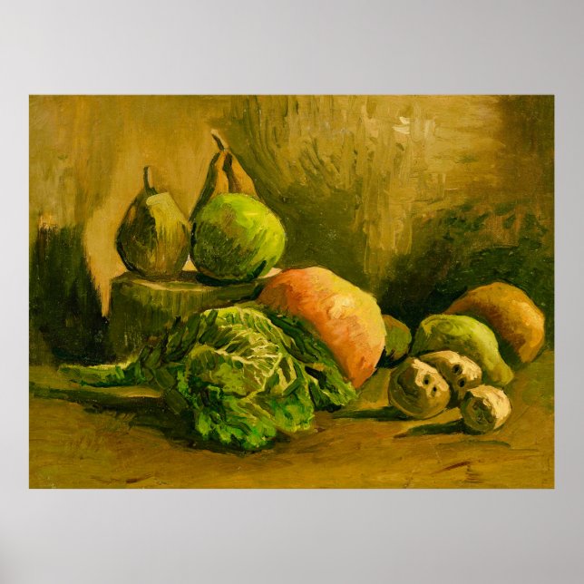 Van Gogh Still Life with Vegetables and Fruit Poster (Vorne)
