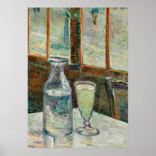 Van Gogh - Stillleben Glas von Absinthe und Carafe Poster