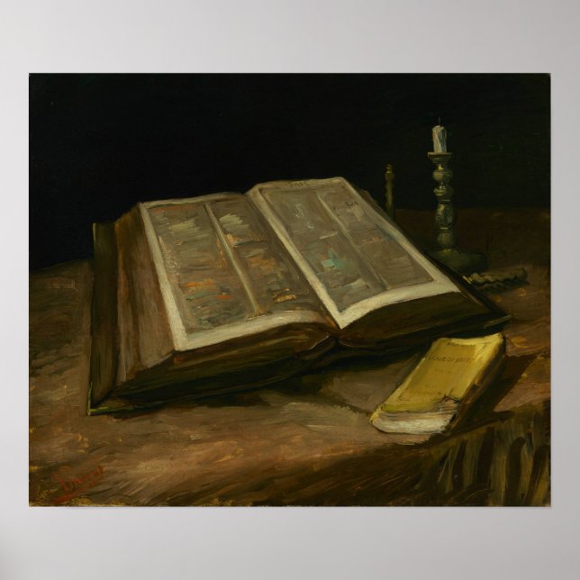 Van Gogh - Stillleben mit Bibel Poster (Vorne)