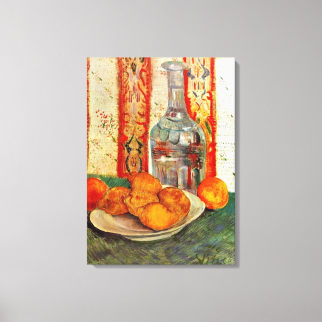 Van Gogh - Stillleben mit Decanter & Citrus Frucht Leinwanddruck (Vorderseite)