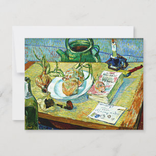 Van Gogh - Stillleben mit einem Teller Zwiebeln Karte