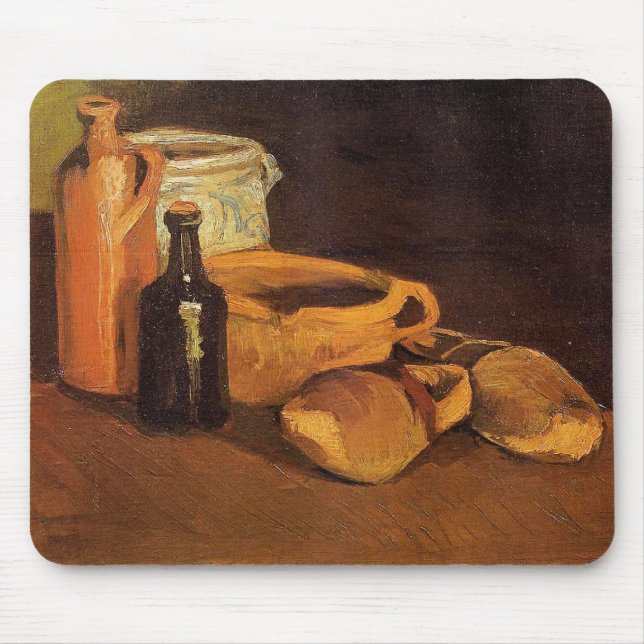 Van Gogh - Stillleben mit Holzschuhen und Töpfen, Mousepad (Vorne)