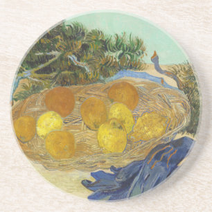 Van Gogh Stillleben mit Orangen, Zitronen und blau Getränkeuntersetzer