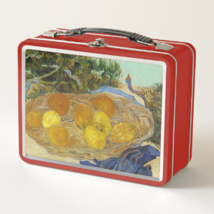 Van Gogh Stillleben mit Orangen, Zitronen und blau Metall Brotdose
