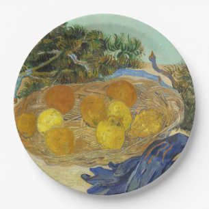 Van Gogh Stillleben mit Orangen, Zitronen und blau Pappteller