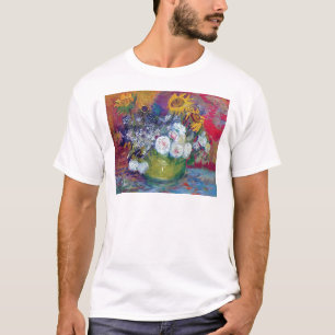 Van Gogh - Stillleben mit Rosen und Sonnenblumen T-Shirt
