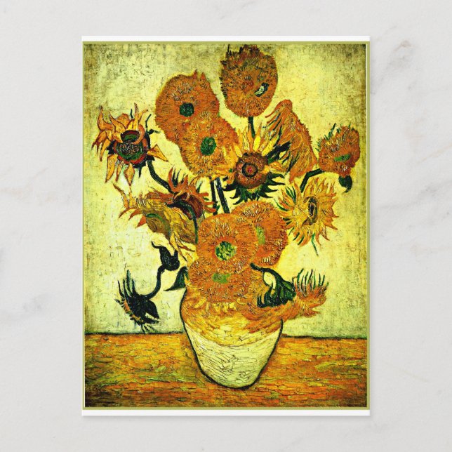 Van Gogh - Stillleben Vase mit 14 Sonnenblumen Pos Postkarte (Vorderseite)