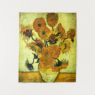 Van Gogh - Stillleben Vase mit 14 Sonnenblumen Wandteppich