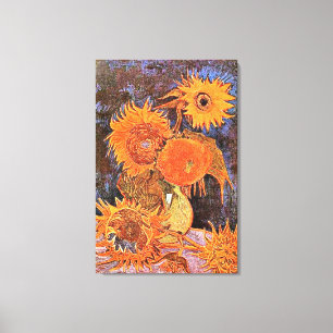 Van Gogh - Stillleben Vase mit fünf Sonnenblumen Leinwanddruck