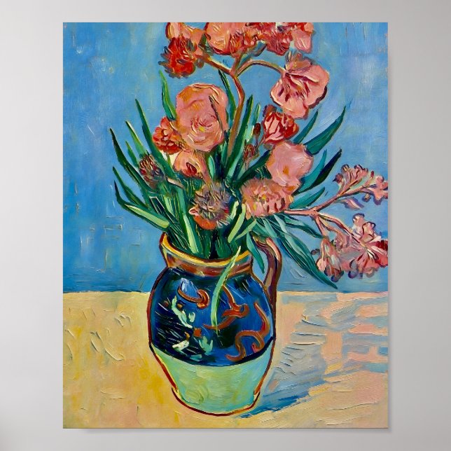 Van Gogh Stillleben Vasen mit Oleander Poster (Vorne)
