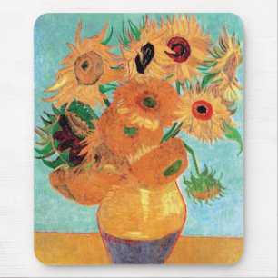 Van Gogh - Stillleben Vasen mit zwölf Sonnenblumen Mousepad