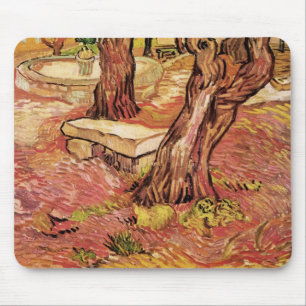 Van Gogh Stone Bench im Garten, St Paul Hospital Mousepad