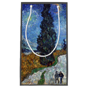 Van Gogh Straße mit Zypressen Impressionismus Kleine Geschenktüte