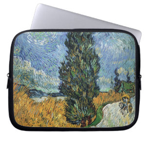 Van Gogh Straße mit Zypressen Impressionismus Laptopschutzhülle