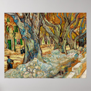 Van Gogh Straßenarbeiter Herbst Platanen Kunst Poster