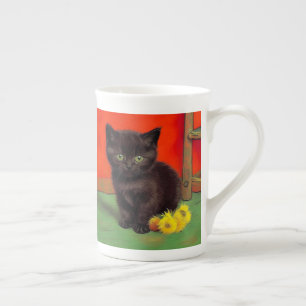Van Gogh Style Black Cat Prozellantasse