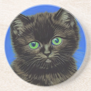 Van Gogh Style Black Kitten Getränkeuntersetzer