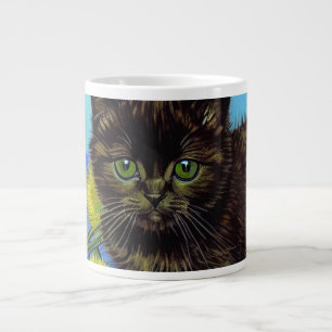 Van Gogh Style Cat mit Sonnenblumen Jumbo-Tasse