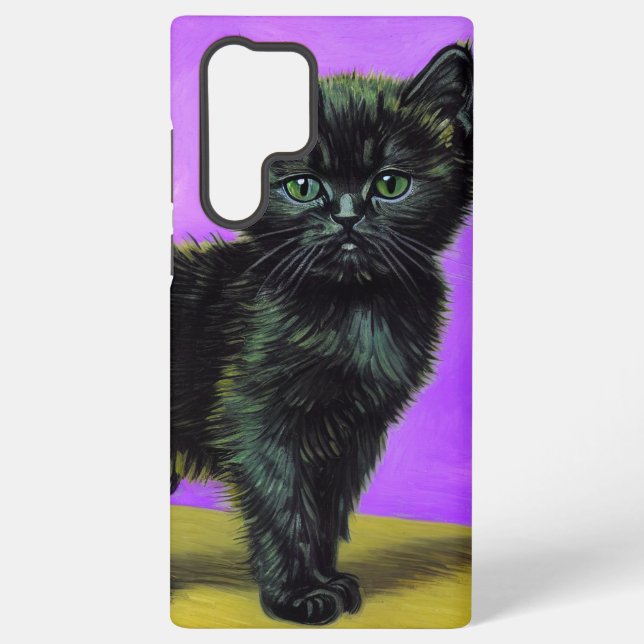 Van Gogh Style Cat Samsung Galaxy Hülle (Rückseite)