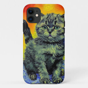 Van Gogh Style Cat Sunset Beach Case-Mate iPhone Hülle