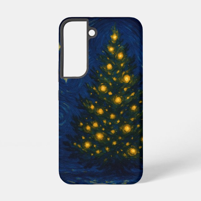 Van Gogh-style Christmas Tree Phone Case - Samsung Galaxy Hülle (Rückseite)