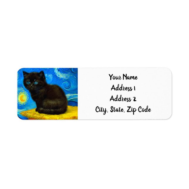 Van Gogh Style Starry Night Cat (Vorne)