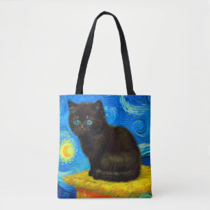 Van Gogh Style Starry Night Cat