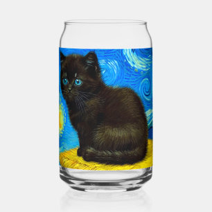 Van Gogh Style Starry Night Cat Dosenglas
