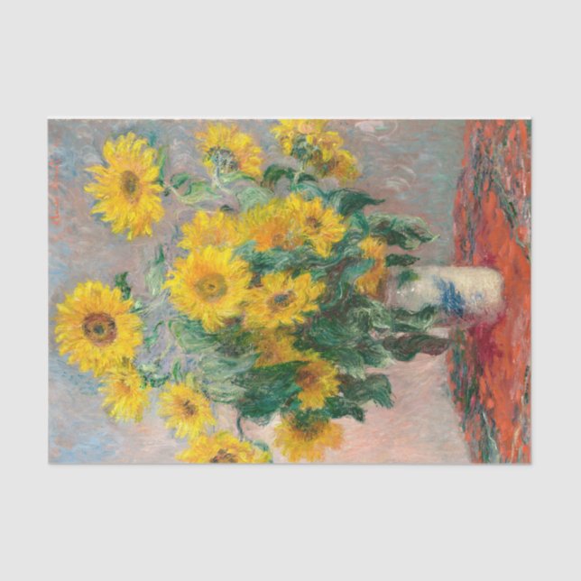 Van Gogh Sunflower Blume Entkopplung Seidenpapier (Vorderseite)