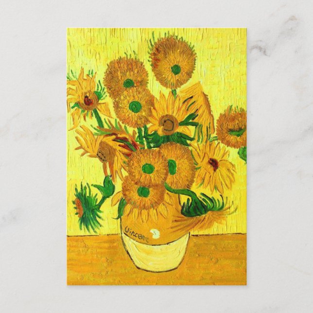 Van Gogh Sunflowers Begleitkarte (Vorderseite)