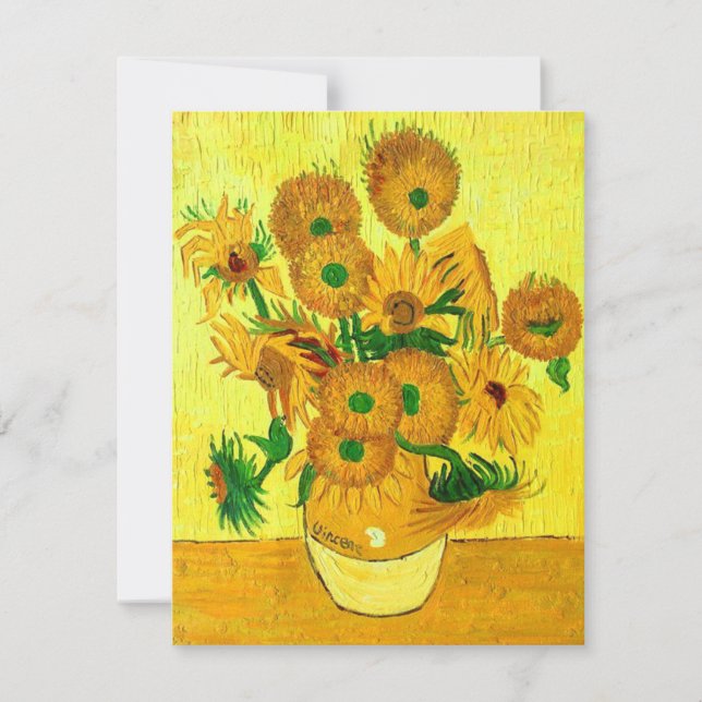 Van Gogh Sunflowers Card (Vorderseite)