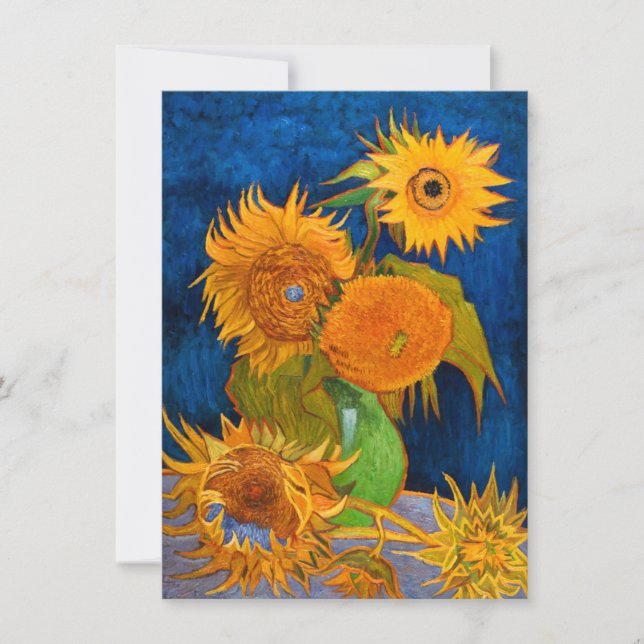 Van Gogh Sunflowers Card (Vorderseite)
