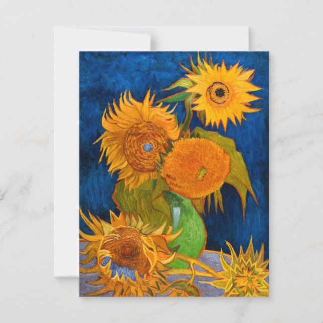 Van Gogh Sunflowers Einladung (Vorderseite)
