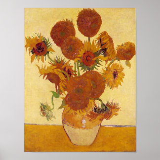 Van Gogh Sunflowers (F454) Vintag Fine Art Poster