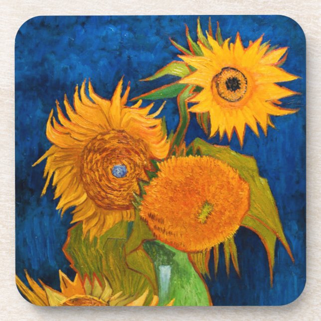 Van Gogh Sunflowers Getränkeuntersetzer (Vorderseite)