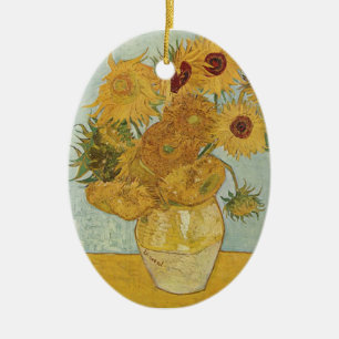Van Gogh Sunflowers Keramik Ornament