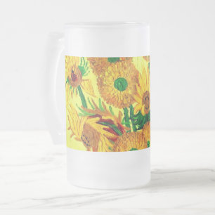 Van Gogh Sunflowers Mattglas Bierglas