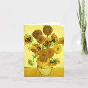 Van Gogh Sunflowers Note Card Karte