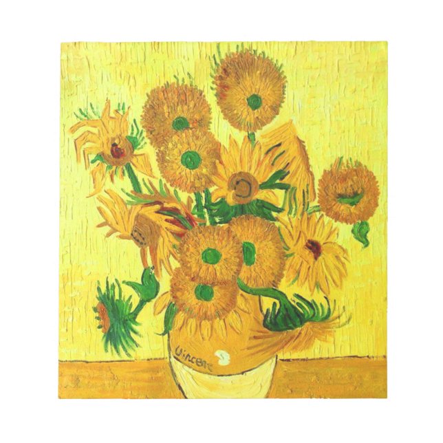 Van Gogh Sunflowers Notizblock (Vorderseite)