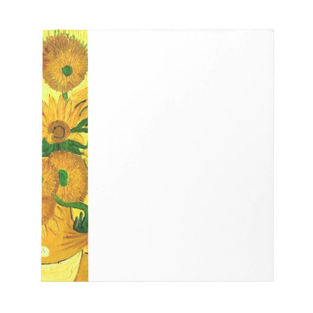 Van Gogh Sunflowers Notizblock (Vorderseite)
