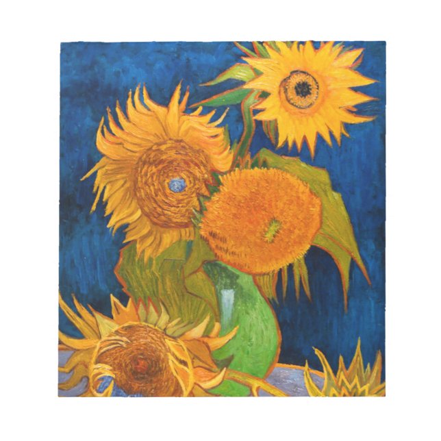 Van Gogh Sunflowers Notizblock (Vorderseite)